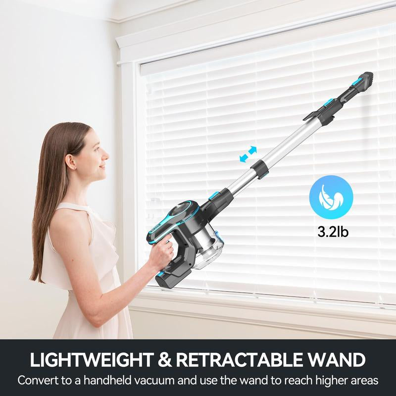 6-In-1 Cordless Stick Vacuum Rechargeable Battery, 45 Minutes Runtime, Two Power Modes, Holiday Gift-N5T Wireless Cleaner