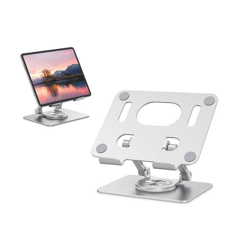 360° Adjustable & Foldable Tablet Stand, Durable Metal Heat Dissipation Desk Tablet Support Bracket, Tablet & Computer Accessories for Iphone Ipad Samsung