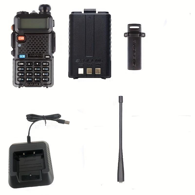 Baofeng UV-5R Dual Band Two Way Ham Radio Transceiver, Long Range Supports CHIRP Portable Handheld Walkie Talkie