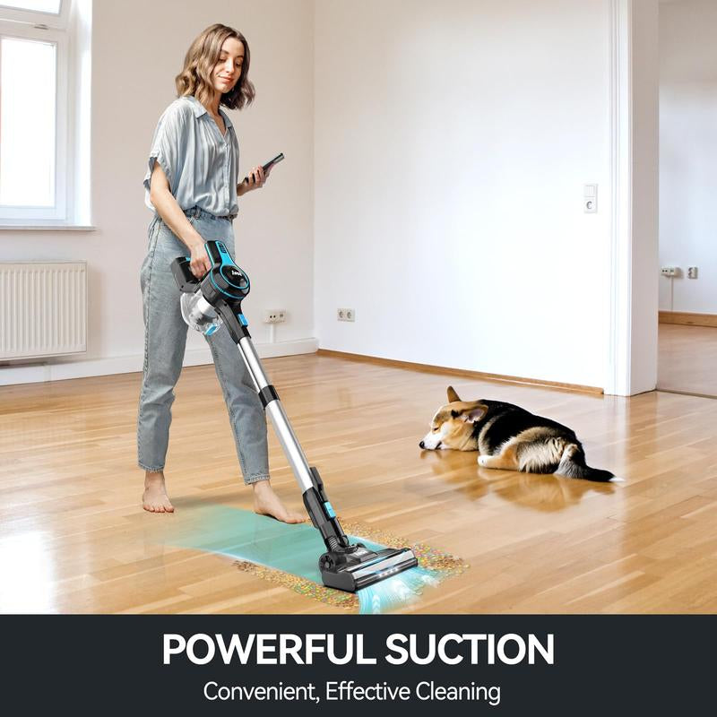 6-In-1 Cordless Stick Vacuum Rechargeable Battery, 45 Minutes Runtime, Two Power Modes, Holiday Gift-N5T Wireless Cleaner